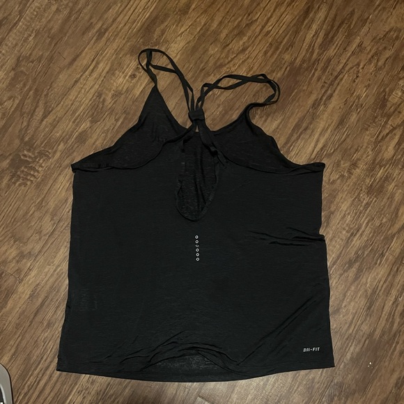 Nike Women's Black Strappy Dri-FIT Tank Top - Picture 2 of 4